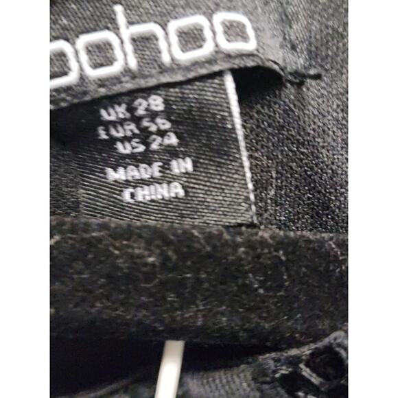 Boohoo Full Skirted Prom Midi Dress Women's 24 Black NWT Plus Boutique Lined Net - Picture 6 of 14